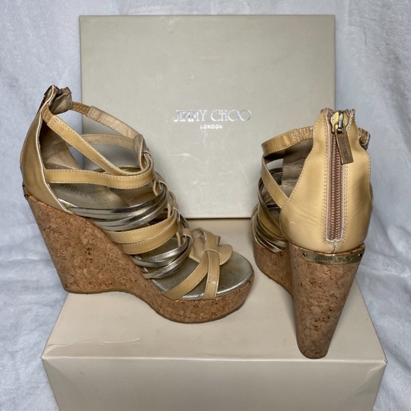 JIMMY CHOO PEAKABOO WEDGE HEELS - Picture 8 of 8